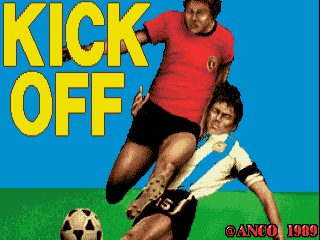 Kick Off title screen for Amiga